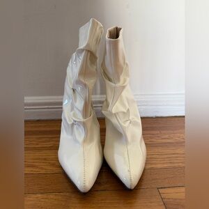 Elegant White Ankle Boots